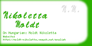 nikoletta moldt business card